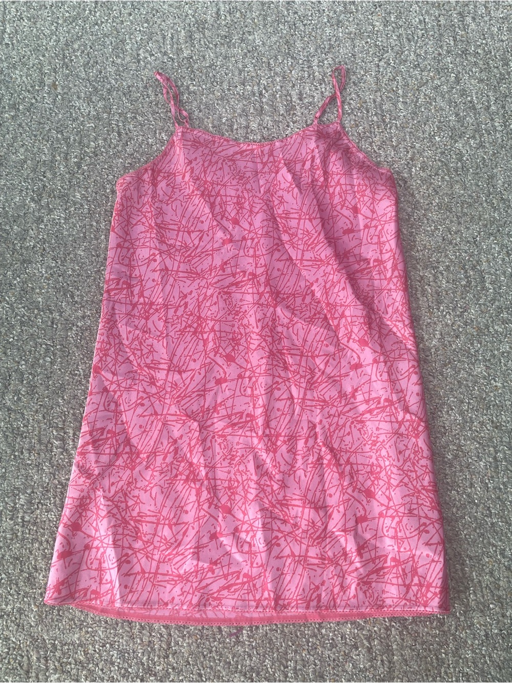 Jaclyn Smith Pink Abstract Scribble Slip